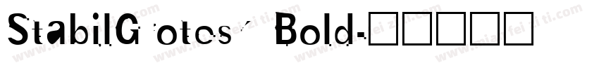 StabilGrotesk Bold字体转换